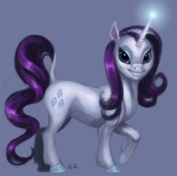 Size: 775x768 | Tagged: safe, artist:hitsujifox, rarity, pony, unicorn, g4, female, magic, mare, raised hoof, simple background, solo