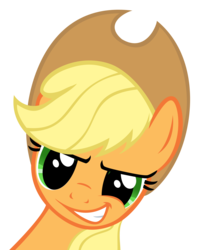 Size: 2000x2443 | Tagged: safe, artist:xioade, applejack, earth pony, pony, g4, female, grin, high res, mare, simple background, solo, transparent background, vector