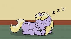 Size: 1096x610 | Tagged: safe, artist:gogglesparks, dinky hooves, pony, unicorn, g4, cute, female, filly, foal, sleeping, solo, zzz