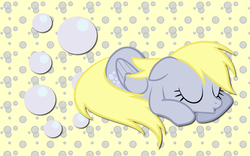 Size: 2560x1600 | Tagged: safe, artist:alicehumansacrifice0, derpy hooves, pegasus, pony, g4, bubble, female, mare, sleeping, vector, wallpaper