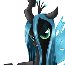 Size: 500x500 | Tagged: safe, artist:experimental-thing, queen chrysalis, changeling, changeling queen, g4, crown, female, jewelry, regalia