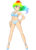 Size: 1288x1808 | Tagged: safe, artist:pumpkinchans, rainbow dash, human, g4, armpits, belly button, bikini, clothes, duo, female, humanized, simple background, solo, striped swimsuit, swimsuit, transparent background