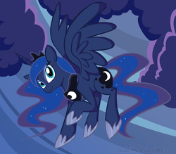 Size: 3396x2981 | Tagged: safe, artist:ecokitty, princess luna, pony, g4, cloud, cloudy, female, high res, solo