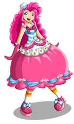 Size: 750x1250 | Tagged: safe, artist:chiibe, pinkie pie, human, g4, clothes, dress, female, gala dress, humanized, simple background, solo, transparent background