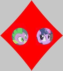 Size: 343x385 | Tagged: safe, spike, twilight sparkle, g4, female, homestuck, male, moirallegiance, quadrant shipping, ship:twispike, shipping, straight