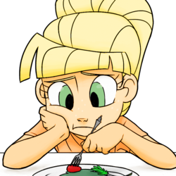 Size: 800x800 | Tagged: safe, artist:redge, artist:thelivingmachine02, applejack, human, g4, clothes, female, humanized, simple background, solo, transparent background, younger