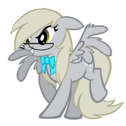 Size: 600x600 | Tagged: safe, artist:kiddysa-bunnpire, derpy hooves, pegasus, pony, g4, bow, bowtie, discordant derpy, discorded, female, glasses, mare, simple background, solo, transparent background