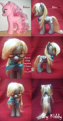 Size: 900x1713 | Tagged: safe, artist:kiddysa-bunnpire, derpy hooves, pegasus, pony, g4, bow, discordant derpy, discorded, doll, female, glasses, irl, mare, photo, toy