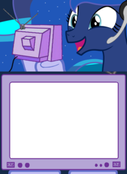 Size: 563x769 | Tagged: safe, princess luna, pony, gamer luna, g4, exploitable meme, meme, template, tv meme