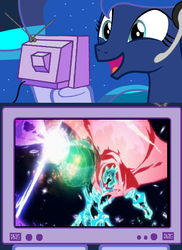 Size: 559x769 | Tagged: safe, princess luna, pony, g4, exploitable meme, meme, tengen toppa gurren lagann, tv meme