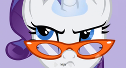 Size: 852x464 | Tagged: safe, screencap, rarity, unicorn, g4, suited for success, close-up, female, glasses, mare, rarity's glasses, solo