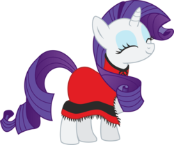 Size: 3669x3065 | Tagged: safe, artist:leopurofriki, rarity, pony, g4, clothes, high res, poncho, simple background, solo, transparent background