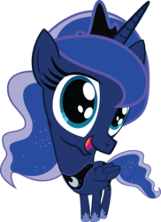 Size: 762x1048 | Tagged: safe, artist:felix-kot, princess luna, alicorn, pony, g4, chibi, cute, female, looking at you, open mouth, simple background, smiling, solo, transparent background