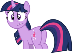 Size: 6000x4398 | Tagged: safe, artist:mrcbleck, twilight sparkle, pony, unicorn, g4, lesson zero, season 2, absurd resolution, butt, female, looking at you, mare, plot, reaction image, simple background, solo, transparent background, twibutt, unicorn twilight, vector