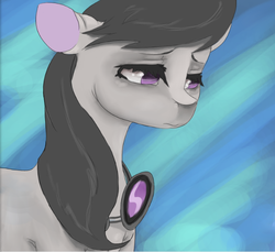 Size: 678x621 | Tagged: safe, artist:colorlesscupcake, octavia melody, earth pony, pony, g4, female, sad, solo