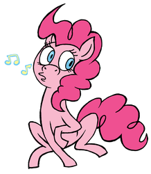 Size: 594x682 | Tagged: dead source, safe, artist:darlimondoll, pinkie pie, earth pony, pony, g4, female, solo, tumblr, whistling