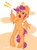 Size: 1224x1664 | Tagged: safe, artist:xenosaga428, scootaloo, chicken, pegasus, pony, g4, bipedal, pixiv, scootachicken