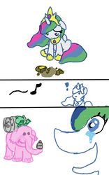 Size: 500x800 | Tagged: safe, artist:order border, princess celestia, alicorn, elephant, pony, g4, ask, drunk celestia, drunklestia, pink elephants