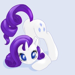 Size: 1280x1280 | Tagged: safe, artist:justpony, edit, rarity, pony, g4, cute, face down ass up, female, looking at you, raribetes, sexy, solo