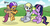 Size: 1350x690 | Tagged: safe, artist:lightbulb, derpy hooves, rainbow dash, scootaloo, twilight sparkle, pegasus, pony, g4, cardboard, female, hoofbump, jetpack, mare, scootaloo can fly, scootaloo can't fly