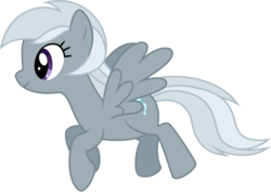 Size: 900x636 | Tagged: safe, artist:silvervectors, silverspeed, pegasus, pony, g4, hurricane fluttershy, background pony, female, flying, full body, mare, simple background, smiling, solo, spread wings, tail, transparent background, vector, wings