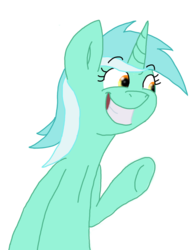 Size: 800x1031 | Tagged: safe, artist:efrejok, lyra heartstrings, g4, bust, raised hoof, simple background, smiling, solo, transparent background, underhoof