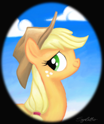 Size: 837x991 | Tagged: safe, artist:syncallio, applejack, earth pony, pony, g4, female, solo