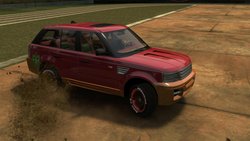 Size: 1280x720 | Tagged: safe, big macintosh, human, g4, american football, barely pony related, car, endzone, game screencap, land rover, land rover range rover sport, midnight club, midnight club: la, ponycar, stadium, suv, video game