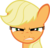 Size: 1400x1351 | Tagged: safe, artist:foxy-noxy, applejack, earth pony, pony, g4, angry, female, gritted teeth, hatless, mare, missing accessory, simple background, solo, transparent background, upset, vector