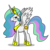 Size: 900x900 | Tagged: safe, artist:fimflamfilosophy, princess celestia, pony, mentally advanced series, g4, female, solo