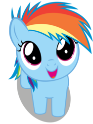 Size: 2250x3000 | Tagged: safe, artist:coldbologna, rainbow dash, pony, g4, cute, daaaaaaaaaaaw, dashabetes, female, filly, filly rainbow dash, high res, hnnng, simple background, solo, transparent background, vector