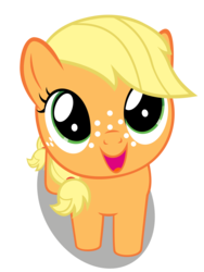 Size: 2250x3000 | Tagged: safe, artist:coldbologna, applejack, earth pony, pony, g4, cute, daaaaaaaaaaaw, female, filly, high res, hnnng, simple background, solo, transparent background, vector