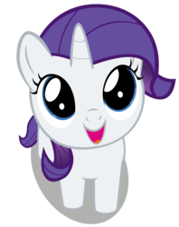 Size: 2379x3000 | Tagged: safe, artist:coldbologna, rarity, pony, unicorn, g4, cute, daaaaaaaaaaaw, female, filly, high res, hnnng, open mouth, raribetes, simple background, solo, transparent background, vector
