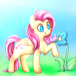 Size: 1000x1000 | Tagged: safe, artist:smoshen, fluttershy, pony, g4, female, solo