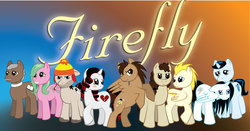 Size: 2224x1163 | Tagged: safe, artist:pariahpoet, derrial book, firefly (series), hoban washburne, inara serra, jayne cobb, kaylee frye, mal reynolds, ponified, river tam, simon tam, zoe washburne