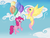 Size: 1600x1200 | Tagged: safe, artist:sinfulwhispers15, fluttershy, pinkie pie, g4, balloon, then watch her balloons lift her up to the sky