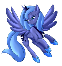 Size: 2530x2683 | Tagged: safe, artist:soulsparkpony, princess luna, alicorn, pony, g4, female, flying, high res, s1 luna, simple background, solo, transparent background