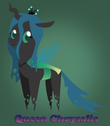 Size: 918x1054 | Tagged: dead source, safe, artist:ryuukiba, queen chrysalis, g4, female, pointy ponies, solo