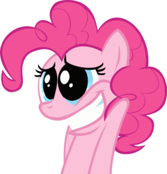 Size: 2099x2189 | Tagged: safe, artist:grinning-alex, pinkie pie, earth pony, pony, a friend in deed, g4, female, high res, simple background, smiling, solo, transparent background, vector