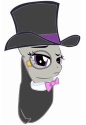 Size: 1400x2040 | Tagged: safe, artist:grinning-alex, octavia melody, earth pony, pony, g4, female, hat, monocle, solo, top hat