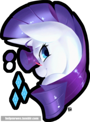 Size: 900x1221 | Tagged: safe, artist:mrw32, rarity, pony, g4, bust, female, looking over shoulder, portrait, profile, solo