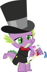 Size: 10000x15266 | Tagged: safe, artist:pirill, spike, dragon, pony, g4, absurd resolution, bowtie, clothes, doll, duo, hat, now kiss, pointy ponies, suit, top hat, tuxedo, vector, wedding