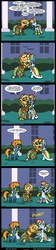 Size: 800x3551 | Tagged: safe, artist:niban-destikim, applejack, rainbow dash, spitfire, g4, comic, female, grand galloping gala, kissing, lesbian, ship:appledash, shipping, spanish, translation