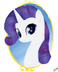 Size: 1600x2000 | Tagged: dead source, safe, artist:marisalle, rarity, pony, g4, bust, female, looking at you, portrait, solo