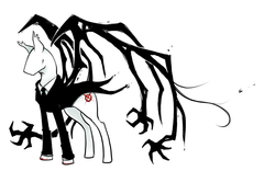 Size: 800x500 | Tagged: safe, artist:littledarkdragon, pony, slendermane, slenderpony, solo