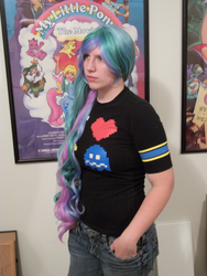 Size: 600x800 | Tagged: safe, artist:prettykitty, princess celestia, human, g4, cosplay, irl, irl human, photo, wig