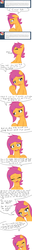 Size: 800x6328 | Tagged: safe, artist:jake heritagu, scootaloo, pony, ask pregnant scootaloo, g4, comic, crying, feels, pregnant, pregnant scootaloo, scootaleukemia, teen pregnancy