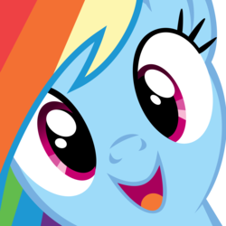 Size: 5000x5000 | Tagged: dead source, safe, artist:drpancakees, rainbow dash, pony, g4, absurd resolution, close-up, cute, dashabetes, face, female, hi anon, looking at you, mare, meme, simple background, smiling, solo, transparent background