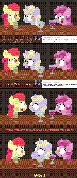 Size: 961x2191 | Tagged: safe, artist:dtcx97, apple bloom, dinky hooves, ruby pinch, ask post-crusade, post-crusade, g4, ask, gif, non-animated gif, tumblr
