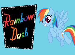 Size: 480x355 | Tagged: safe, artist:hirake! pony key, rainbow dash, g4, hanna barbera, huckleberry hound, title card